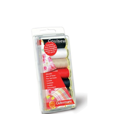 GUTERMANN NÄHGARN 100M x 7 NÄHSET BOX SET GRUNDFARBEN