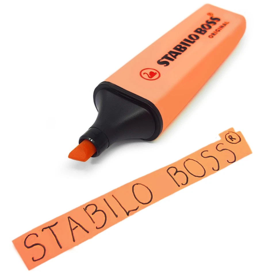 STABILO Boss Original Pastell Textmarker Marker Stifte – Pack 10 – Pfirsich - Bild 2 von 4