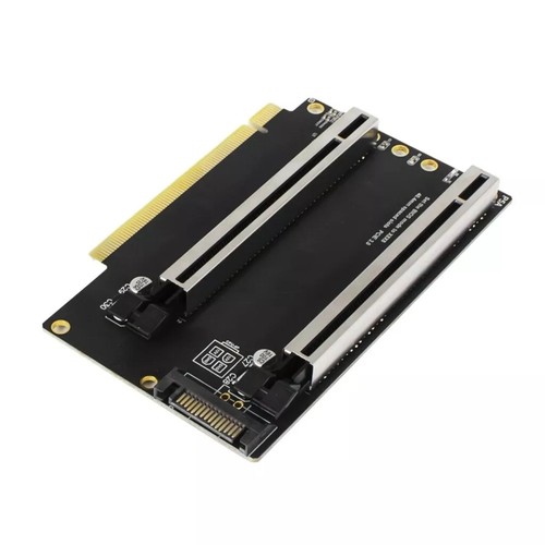 Brand New 1 to 2 Expansion Card Gen3 Split Card Bifurcation x16 to x8x8 40.4mm - Afbeelding 2 van 7