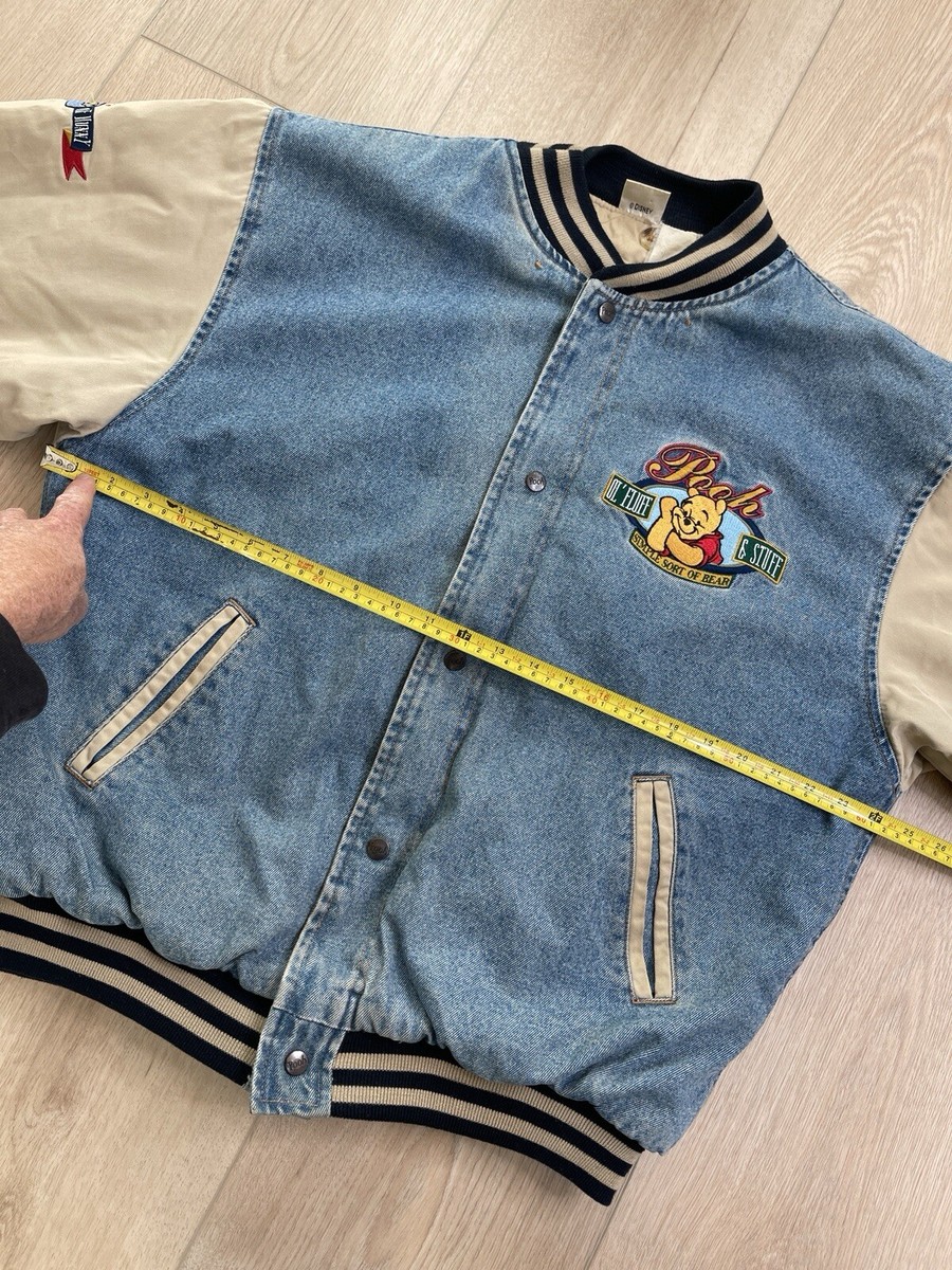 Vintage 90's Winnie The Pooh Varsity Denim Jacket Size M/L