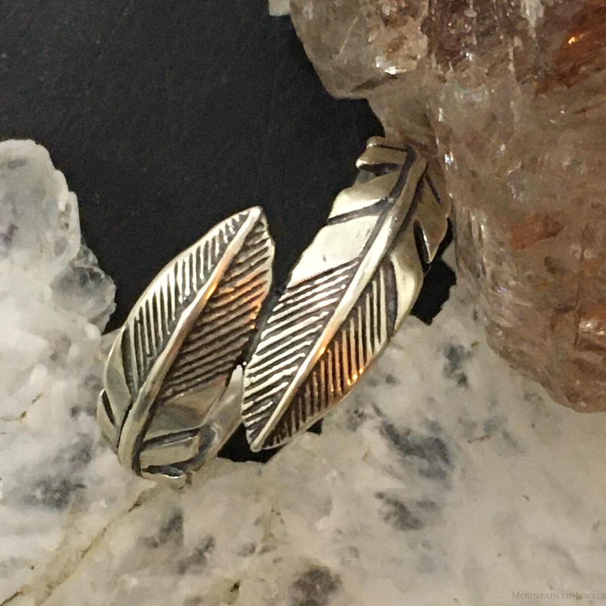 One Of The Most Unique Vintage Native American Navajo Eagle Sterling Silver Feather Ring One Of The Most Unique Vintage Native American Navajo Eagle Sterling Silver Feather Ring