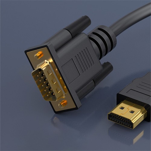 1.8m HDMI to VGA Cable Monitor Lead PC XBOX Laptop Converter Adapter 2m - Picture 6 of 13
