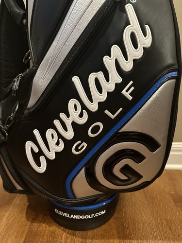 Cleveland Golf CG 6 Way Staff Cart Tour Bag Black Blue With Raincover READ - Picture 6 of 14