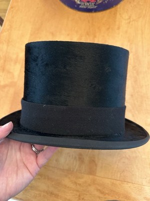 Antique Knox Beaver Fur Top Hat W/Original Box 7 1/4 | eBay