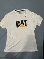 Men  s Caterpillar Short Sleeved T Shirt NWT White Size L