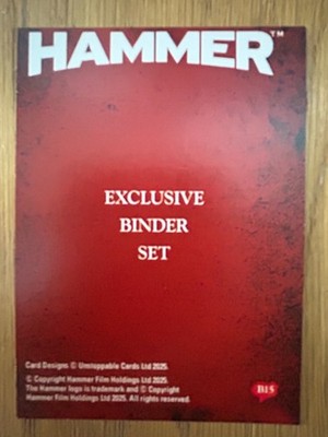 HAMMER PLATIN SAMMLUNG 15: EXKLUSIVES BINDER SET KARTE: B15 (VAMPIRZIRKUS)