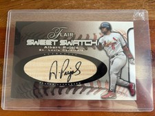 2002 Flair Sweet Swatches Albert Pujols Auto 5x7 2nd Yr. Cardinals /50 No Serial