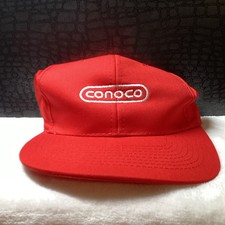 Vintage Original Red CONOCO Embroidered Logo SnapBack Hat