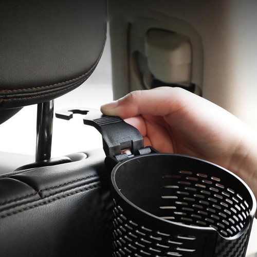 2Pcs Car Cup Holder - Backseat Organizer with Hook for Water Bottles & Cans - Picture 6 of 9