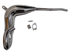 FITS KAWASAKI KMX125 KMX 125 EXHAUST BIG ONE CHROME FRONT PIPE + FREE GASKET