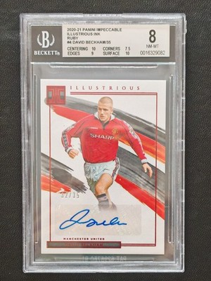 2020-21 Impeccable Illustrious Ink RUBY David Beckham Autograph 32