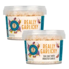 Really Garlicky Sea Salt Flakes Pack Of 2 1.9 Ounce Culinary Seasoning