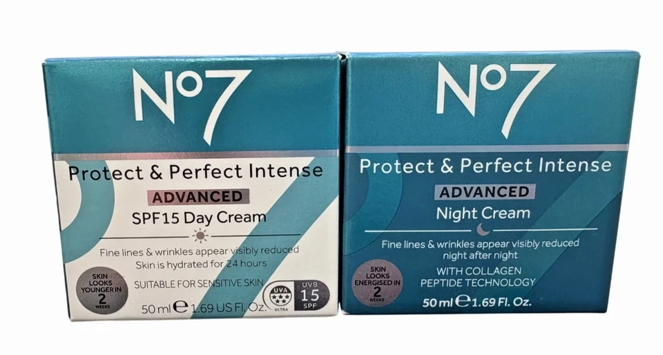 No7 Protect & Perfect Intense Advance | Day Cream SPF15 & Night Cream Duo | 50ml