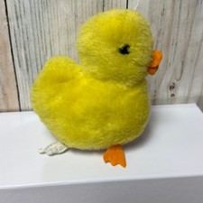 Eden Baby Yellow Duck Chick Rattle Fluffy Plush Lovey Toy Easter Orange Beak 5"