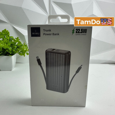 WiWU Trunk Power Bank 22.5W Super Charge Portable Battery Pack PD Fast