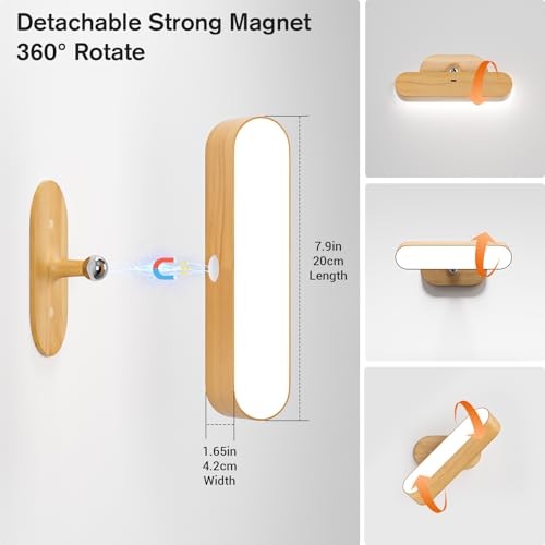 Battery Operated Wall Sconces, Wireless LED Wall Sconce Set of Two 2 Pack Amber