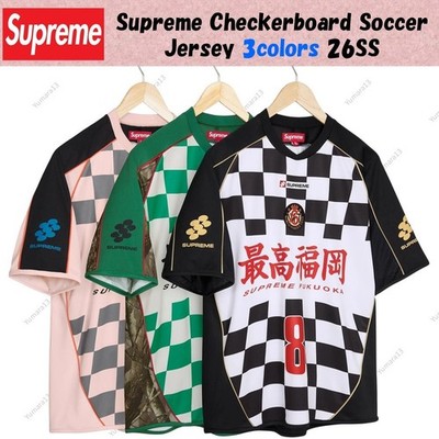 Supreme Checkerboard Soccer Jersey 3colors 26SS
