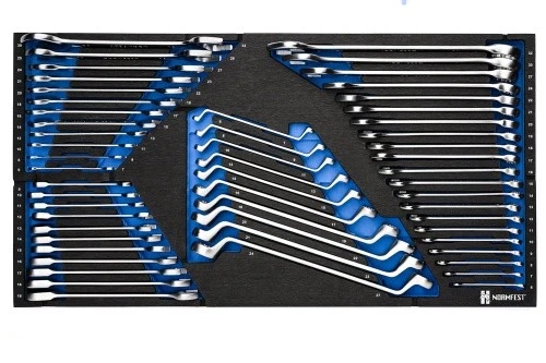 NORMFEST GMBH Normfest Schlüsselsatz 54-teilig Ring-Maulschlüssel Schlüsselweite bis 32mm