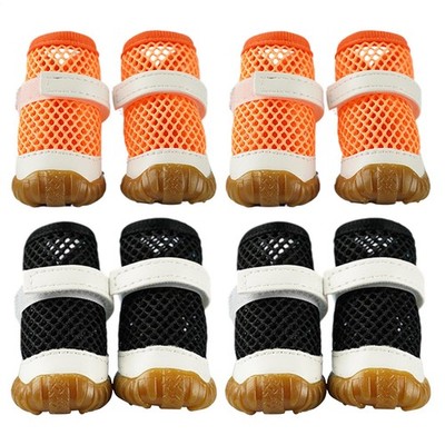 Sommer-Hundeschuhe, rutschfest, atmungsaktiv, Netzstoff, für kleine Hunde und K