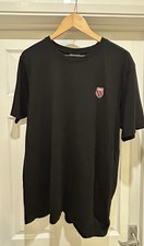 K-Swiss Black T-Shirt Size L 100% Cotton Logo Chest Casual Tee Men?s(bg27)