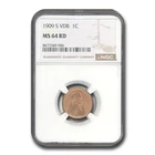 1909-S VDB Lincoln Cent MS-64 NGC (Red)