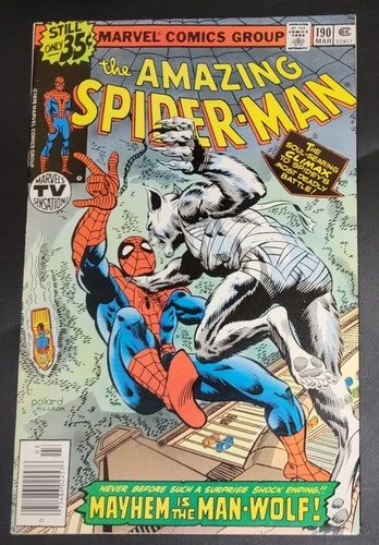 Amazing Spider-Man (1963) #190 Keith Pollard Man-Wolf Cover John Byrne Art VF