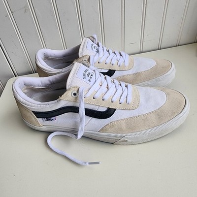 Vans off the wall Worlds #1 Skateboard Pro White Beige Shoes Men's Sz 10.5