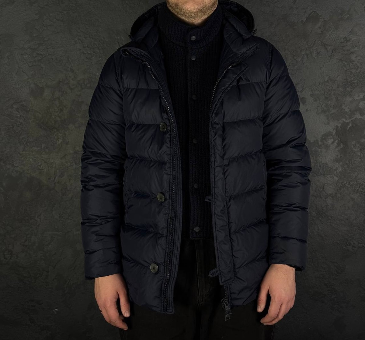HERNO Mens Polar-Tech Jacket Down Puffer Dark Blue 50 | eBay
