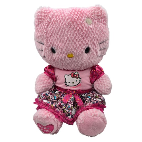 Build a Bear Hello Kitty Pink Waffle Plush BAB 2011 Sanrio Dress Included