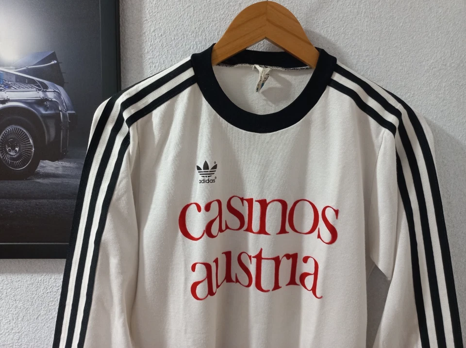 Camisa Usada Vintage Casinos Austria Match Game #3 Salzburgo Hecha en Alemania Occidental Foto 3 de 4