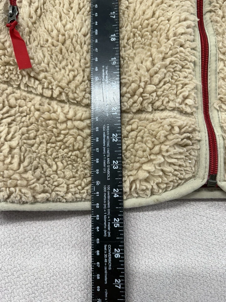 Винтажная редкая Patagonia глубокий ворс флис молнии куртка бежевый детский размер большой - Изображение 3 из 4