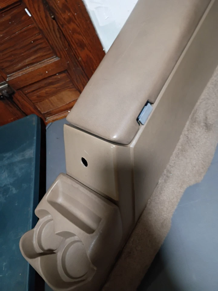 91-94 Chevrolet S10 Blazer Center Console W/Cupholder OEM Brown Tan - Image 4 of 4
