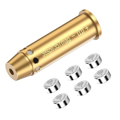 Tipfun Bore Sight for 357mag/38spl Special Red Laser Sighter Gold 