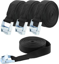 4 Pack 13ft/4m Cam Buckle Lashing Straps, 1in, 330 lb WLL, 880 lb Break Strength