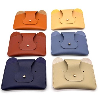 PU Leder Cartoon Welpe kleine Menge Geld Tasche Ausweis Halter niedliche kleine Karte