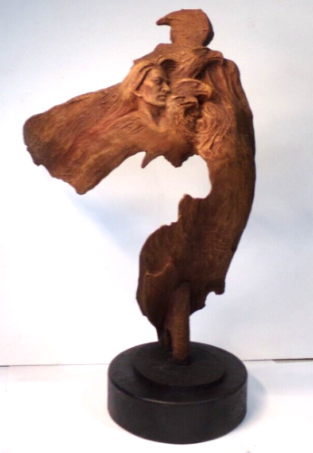 Rick Cain Sculpture Native American ON THE WING LE SAMPLE/2000 missing feathers - Picture 9 of 16
