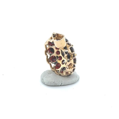18K 750 Gelgold Anhänger 4,00 Ct Granate Unikat Pendant Neuw. Granatanhänger DHL - Bild 8 von 21