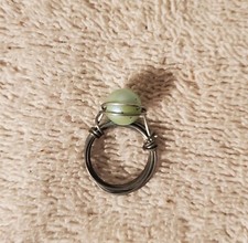 Vintage Handcrafted Faux Pearl Ring, circa 1970, 1980