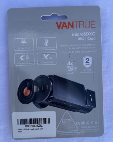 Vantrue 512GB MicroSDXC UHS-I U3 V30 Class 10 4K UHD SD Card | Authorized Dealer - Picture 2 of 5