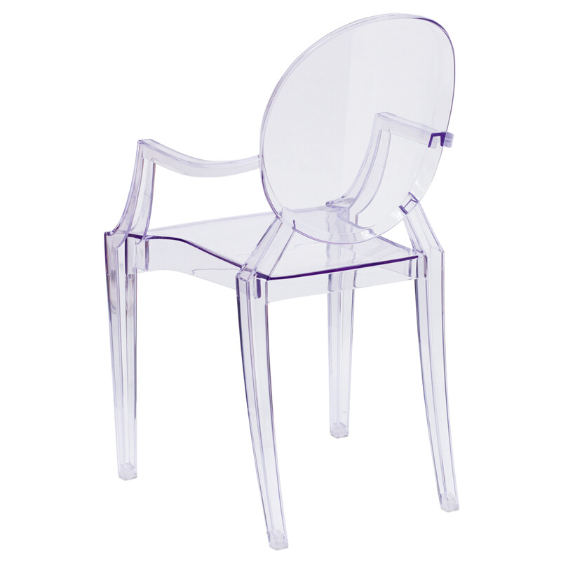 Ghost Chair with Arms in Transparent Crystal 847254060523 eBay
