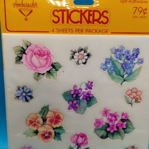 Reserved For mmar67765 2 Packs Vtg Hallmark Ambassador Stickers Flowers Floral - Picture 3 of 23