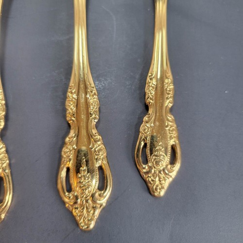 4 piezas Oneida Community Golden Brahms Colocación de Lugar de Electroplaca Dorada ~ Tú eliges - Imagen 22 de 33