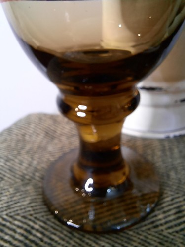 6 Piece Vintage Libbey Sango Nova Brown Water/Wine Goblets Retro - Picture 5 of 9