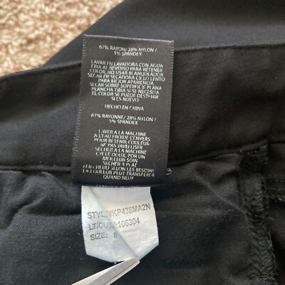 Kut From The Kloth Diana Skinny Pants Women's 8 Black Rayon Blend