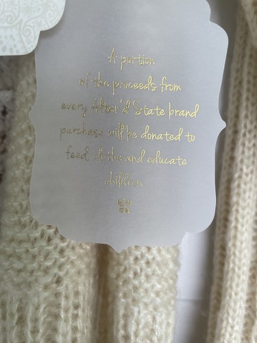 Altard State Womens Cardigan Sweater Ombre Open Front Fringe Medium Large Beige - Picture 4 of 24