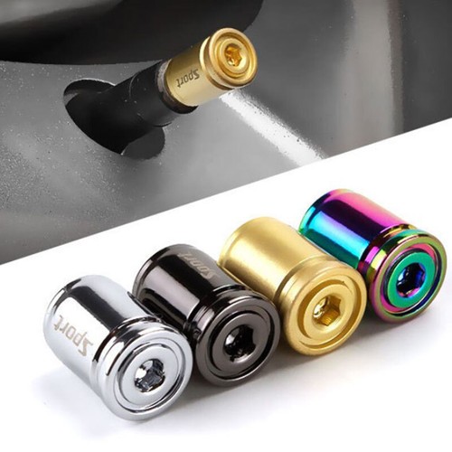 4x Titanium Anti-theft Car Tire Valve Cap Aluminum Sport Exterior Auto Air $i - Picture 6 of 15