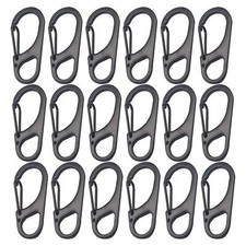 18 Pcs 1.8 Inch Small Carabiner Clips Snap Hooks for Keychain Paracord Rope