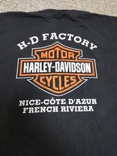 Harley Davidson Motorcycles Factory Nice-Cote D'Azur French Riviera 2XL Black
