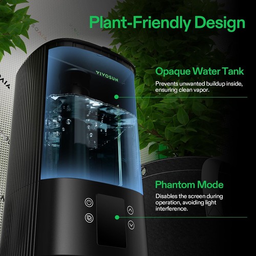 VIVOSUN AeroStream H05 5L Intelligent Wi-Fi Humidifier,With Temp &Humidity Probe - Picture 4 of 8