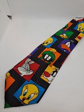 Looney Tunes Mania Characters Novelty Tie 1993 Vibrant Colors